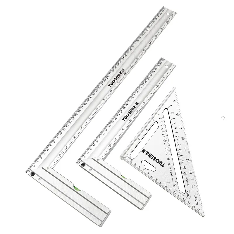 Heavy Duty 90 Degree Aluminum Alloy Carpenter Square – Thickened L-Shaped Framing Ruler with Metric/Imperial Scale for Woodworking, Marking & Measuring